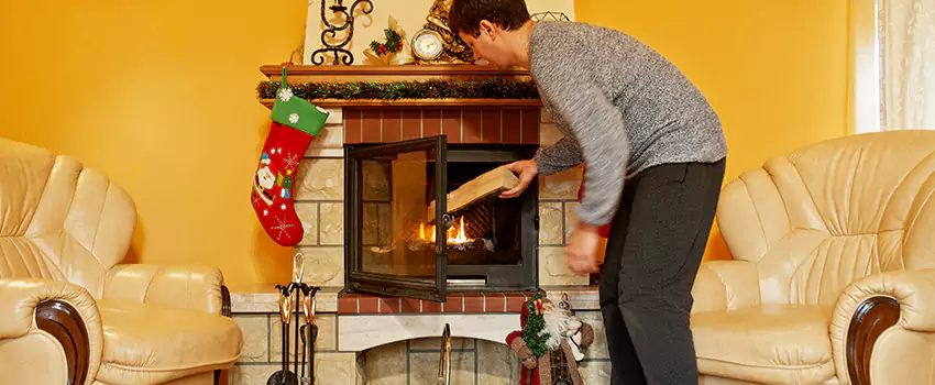 Rusted Metal Fireplace Restoration in Royal Palm Beach, Florida